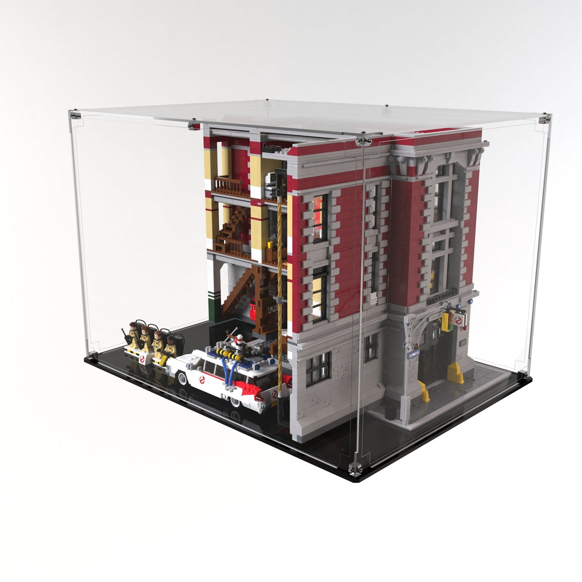 Display Case For LEGO® Ghostbusters™ Firehouse 75827 and ECTO-1 21108