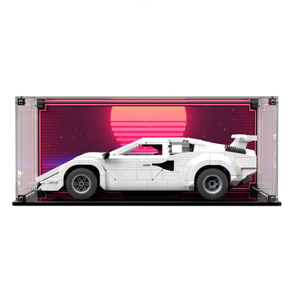 Display Case For LEGO® Icons Lamborghini Countach 5000 Quattrovalvole 10337