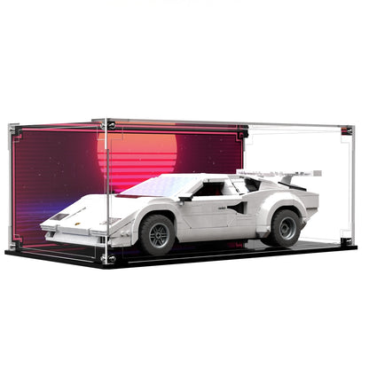 Display Case For LEGO® Icons Lamborghini Countach 5000 Quattrovalvole 10337