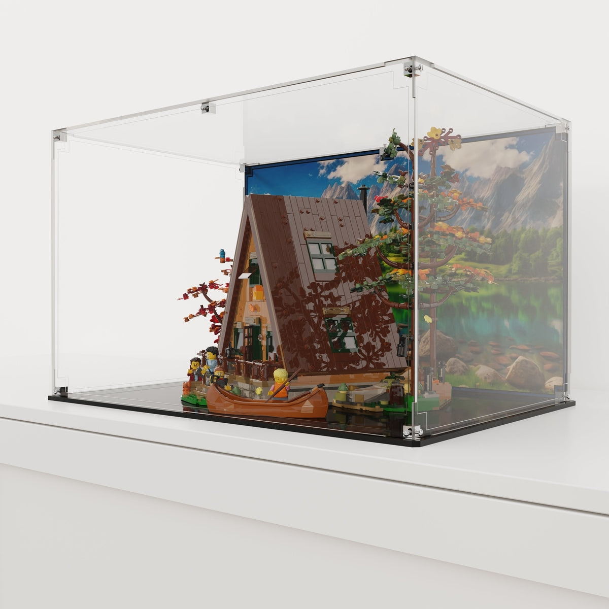 Display Case For LEGO® Ideas A-Frame Cabin 21338