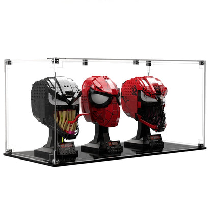 Display Case For LEGO® Marvel Spider-Man Venom & Carnage Helmets