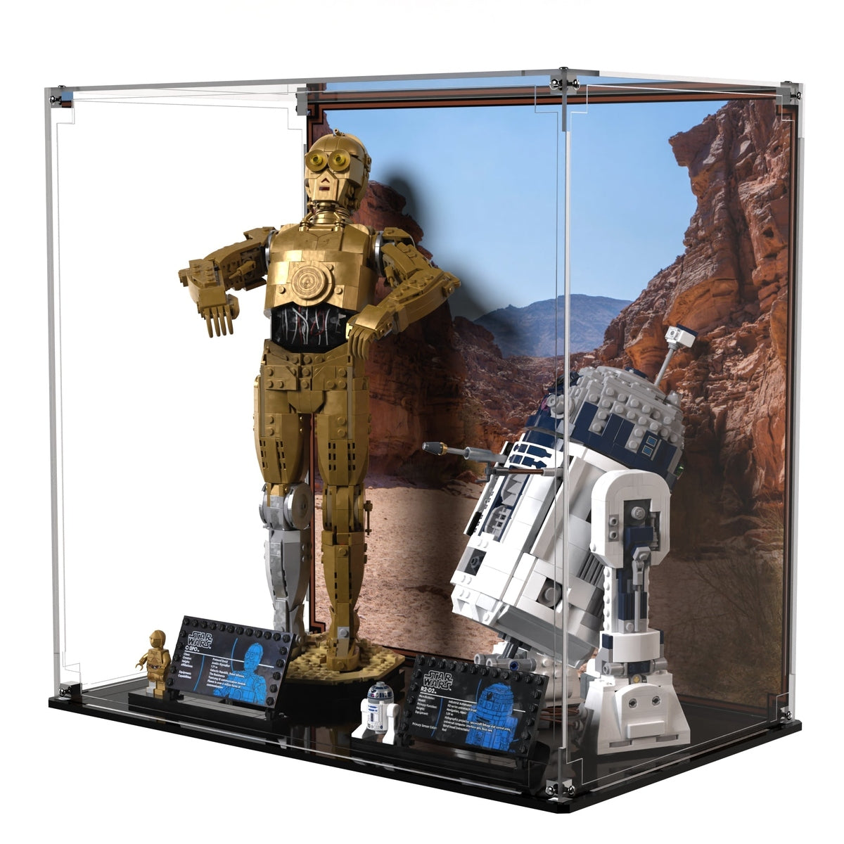 Display Case For LEGO® Star Wars™ C-3PO™ 75398 R2-D2™ 75379