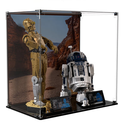 Display Case For LEGO® Star Wars™ C-3PO™ 75398 R2-D2™ 75379