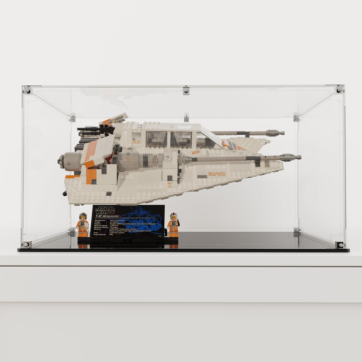 Display Case For LEGO® Star Wars™ Snowspeeder™ Airspeeder T-47 75144