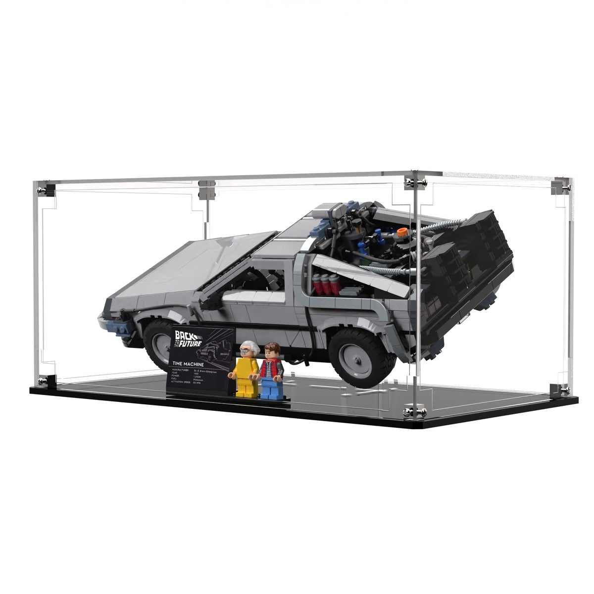 Display Case and Stand For LEGO® Icons Back to the Future DeLorean 10300