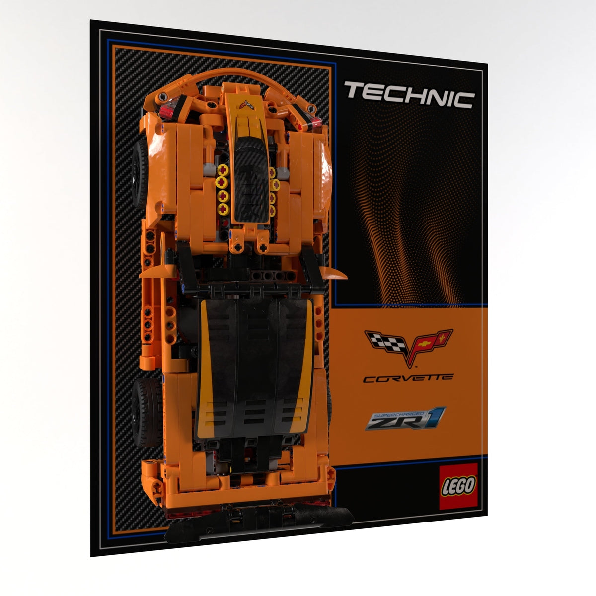 Wall Display Panel For LEGO® Technic Chevrolet Corvette ZR1 42093