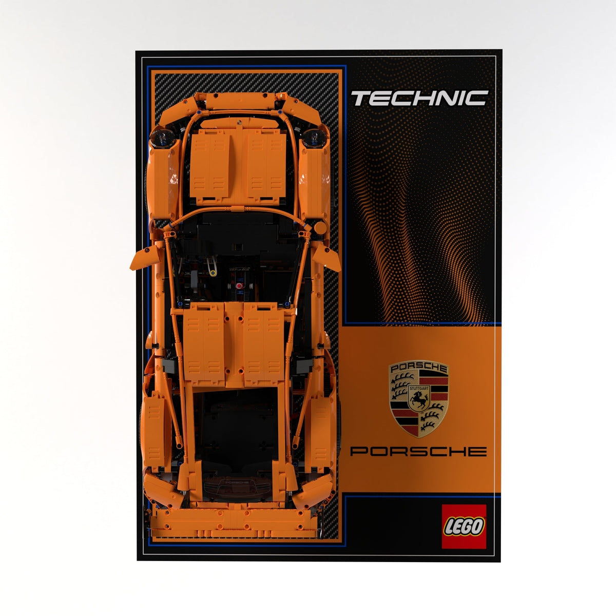 Wall Display Panel For LEGO® Technic Porsche 911 GT3 RS 42056