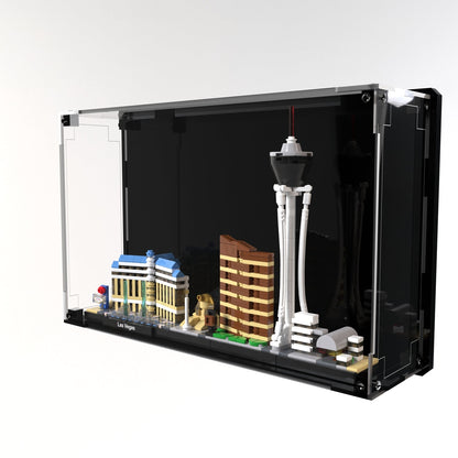 Wall Mounted Display Case For LEGO® Architecture Las Vegas 21047